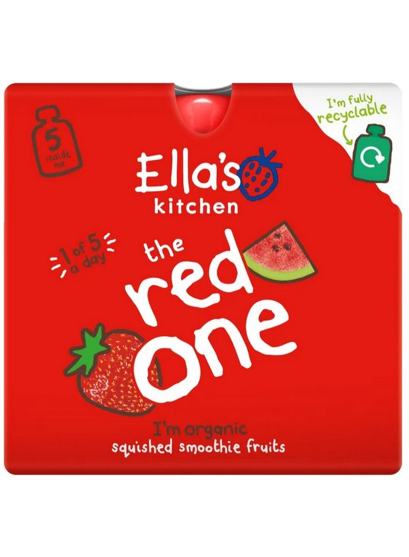 Ella’s kitchen Organic The Red One Squished Smoothie Fruits 6+ Months 5X90G - Image 3